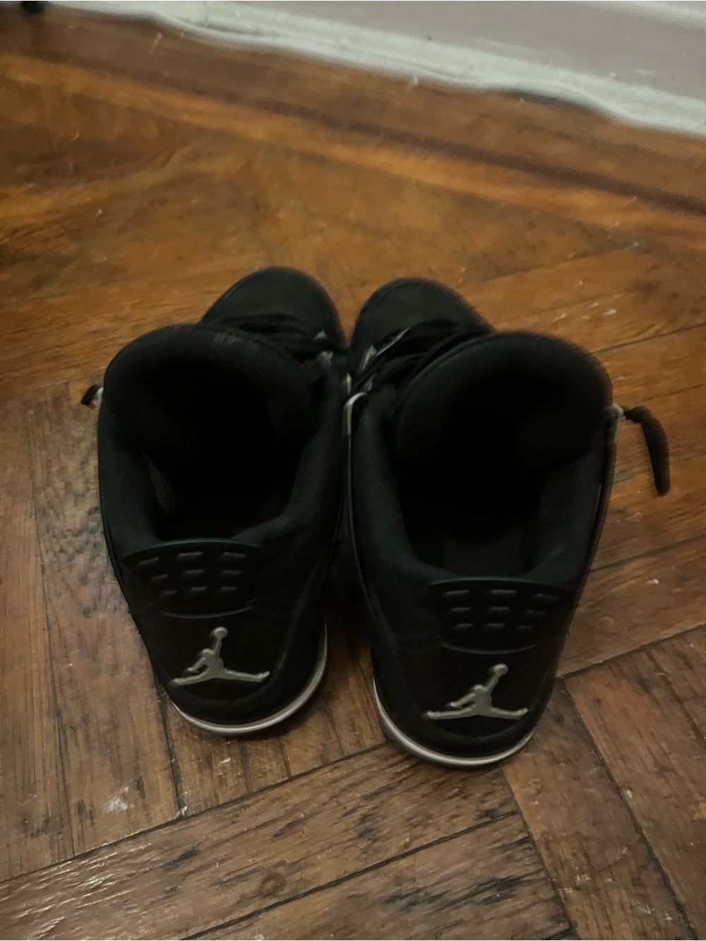 Black Canvas Jordan 4s Size 12 - Picture 4 of 4